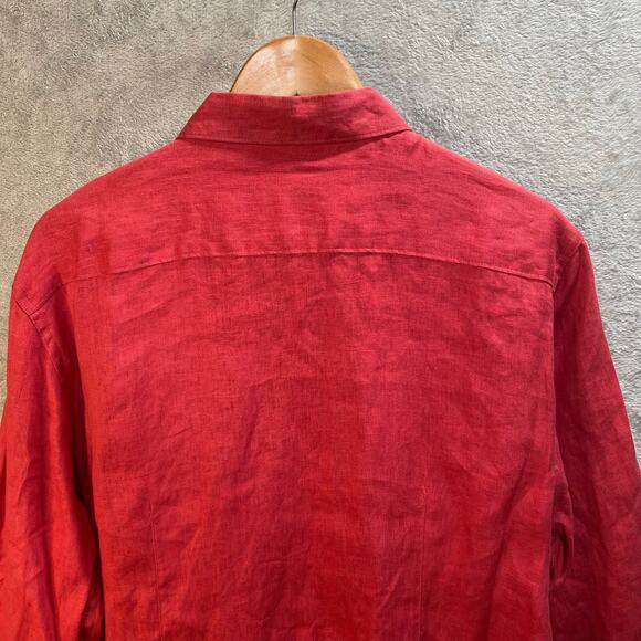 Structure Shirt Men Size Large Button Up Long Sleeve Coastal Beach Resortwear - Picture 7 of 13